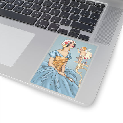 The Enchanting Painter: A Fairy's Artistic Touch Kiss-Cut Stickers (4 Sizes)