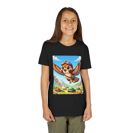 Red-Tailed Hawk in Battle Youth Short Sleeve Tee