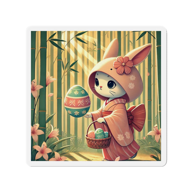 Geisha Kitten’s Easter Die-Cut Magnets (5 Sizes)