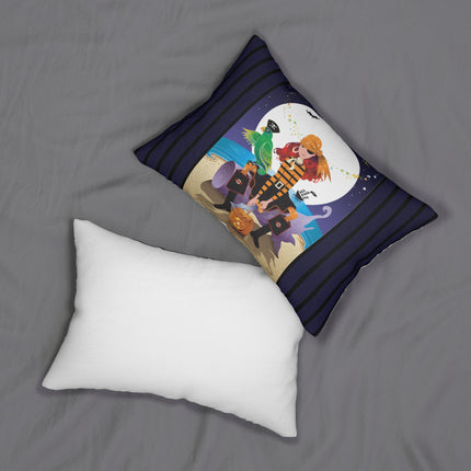 Moonlit Pirate Halloween Spun Polyester Lumbar Pillow
