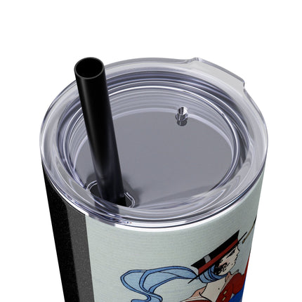 Costume de Yacht by George Barbier Skinny Tumbler with Straw, 20oz