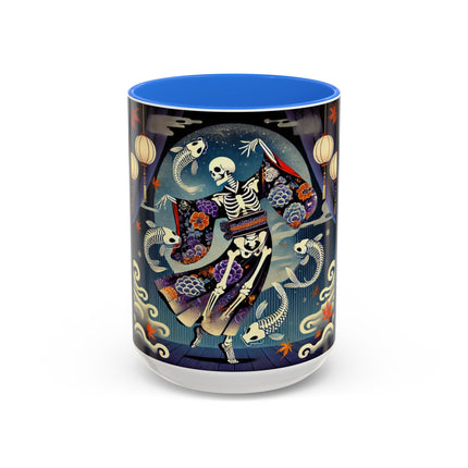 Skeleton Kabuki Performer Colorful Mugs (11oz, 15oz)