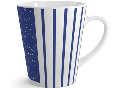 Snowman in Falling Snow Latte Mug