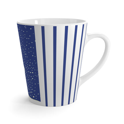 Snowman in Falling Snow Latte Mug