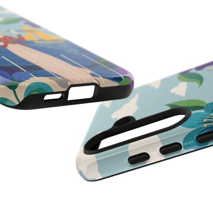 🌊🔭 The Lady Of The Seaside Lookout Phone Case – Art Deco Nautical Adventure