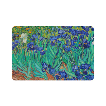 Vincent Van Gogh Irises Pet Food Mat – Blue Iris Garden