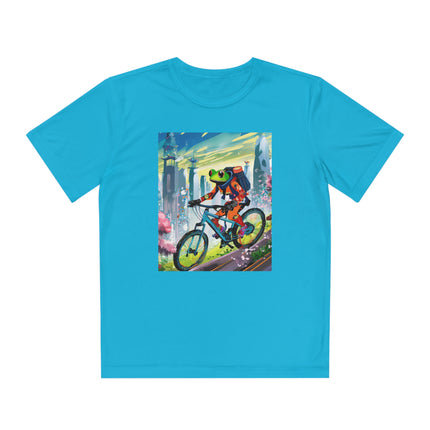 Cyberpunk Frog Youth Competitor Tee