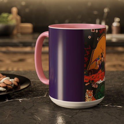 The Jewel Pavilion Colorful Mug (11oz, 15oz) – Royal Elegance, Peacock Beauty & Jewel-Toned Splendor
