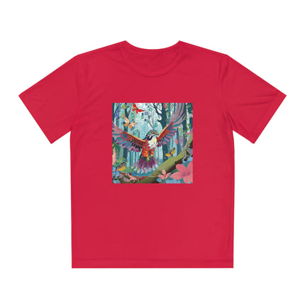 A Colorful Raptor Youth Competitor Tee