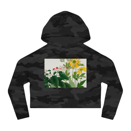 Clerodendrum & Rudbeckia by Tanigami Kônan Women’s Cropped Hooded Sweatshirt