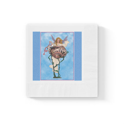 Enchanting Serenity White Coined Napkins