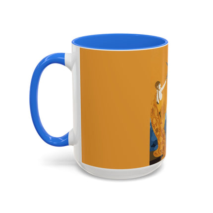 Falcon Mistress Colorful Mugs – Art Deco Majesty & Mythic Freedom
