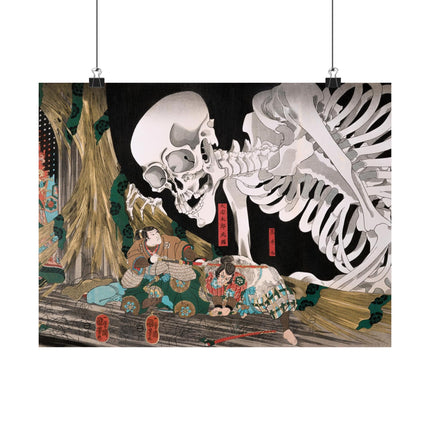 Mitsukuni Defying the Skeleton Spectre by Utagawa Kuniyoshi Matte Horizontal Posters