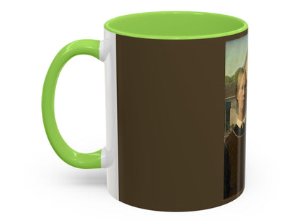 American Gothic by Grant Wood Colorful Mugs (11oz, 15oz)