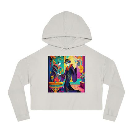 Phantoms of Elegance Women’s Cropped Hooded Sweatshirt