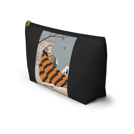 Snowfall Courtesan Cosmetic Bag – Whimsical Winter Elegance