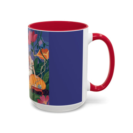 The Garden Of Quiet Reverie Colorful Mugs – Art Deco Botanical Serenity