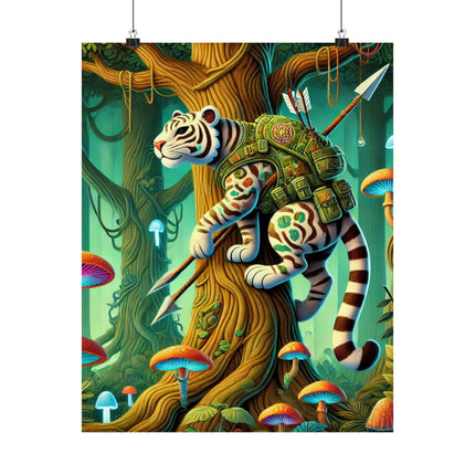 🐅🌿 Silent Stripes Matte Vertical Poster – Mystery, Stealth & Jungle Majesty