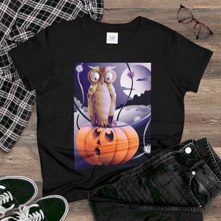 The Startled Pumpkin Women's Midweight Cotton Tee
