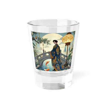 Moonlit Bridge Gentleman Shot Glass – Imperial Serenity & Moonlit Harmony