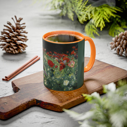 A Study of Poppies for Carnation, Lily, Lily, Rose by John Singer Sargent Colorful Mugs (11oz, 15oz)