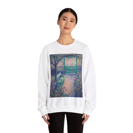 The Artist’s Garden (The Green Chair) by Theodore Earl Butler Heavy Blend™ Crewneck Sweatshirt