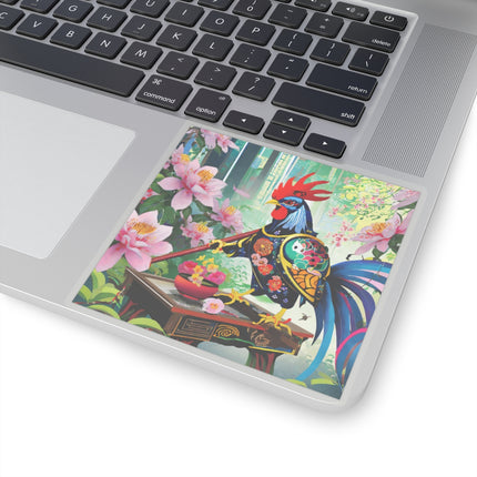 Cyberpunk Rooster Kiss-Cut Stickers (4 Sizes)