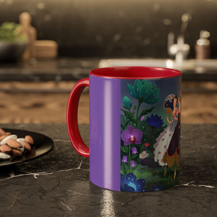 The Ladies Of The Moonlit Garden Colorful Mugs – Art Deco Floral Elegance