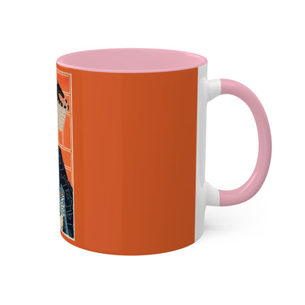 The Actor Kawarasaki Gonjūrō for a Fire Troupe by Tsukioka Yoshitoshi Colorful Mugs, 11oz