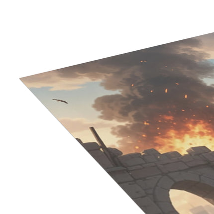 🐆🔭 The Little Ruins Scout Greeting Card – Whimsical Animal Adventure