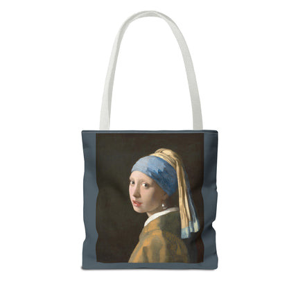 Girl with a Pearl Earring by Johannes Vermeer Tote Bag (AOP)
