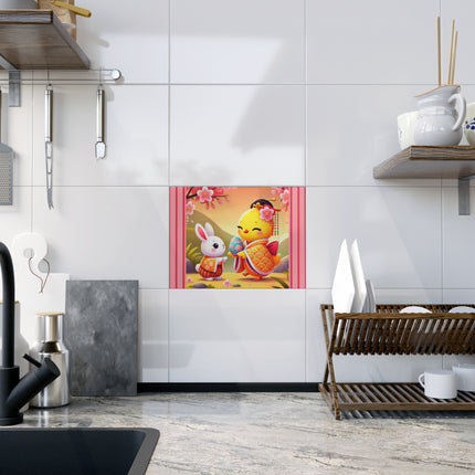Whimsical Springtime Exchange Ceramic Tile