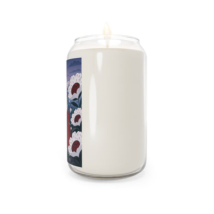 🎭🌹 The Crimson Garden Masquerade Scented Soy Candle – Art Deco Floral Fantasy