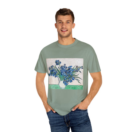 Irises by Vincent Van Gogh Unisex Garment-Dyed T-shirt