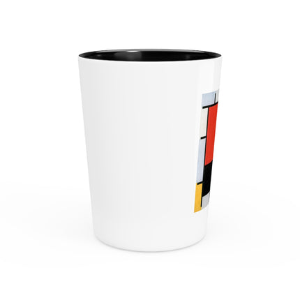Composition with Red, Yellow, Blue, and Black by Piet Mondrian Ceramic Shot Glass