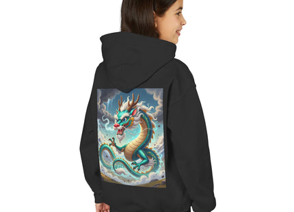 Tibetan Dragon in Battle Youth Heavy Blend Hooded Sweatshirt