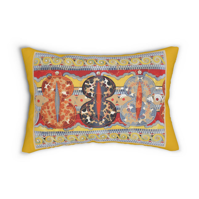 Reproduction of the Shield Frieze by Emile Gilliéron Spun Polyester Lumbar Pillow
