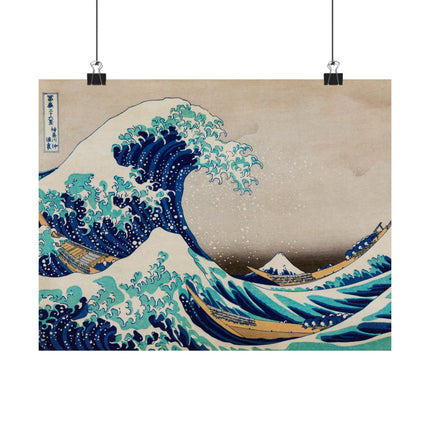 The Great Wave off Kanagawa by Katsushika Hokusai Matte Horizontal Posters