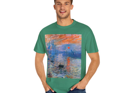 Sunrise by Claude Monet Unisex Garment-Dyed T-shirt