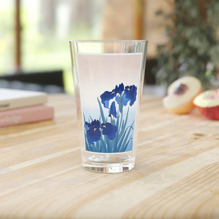 Irises by Ohara Koson Glass, 16oz