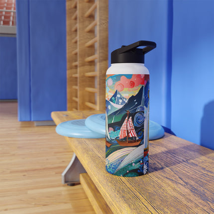 Nautical Patterns Stainless Steel Water Bottle