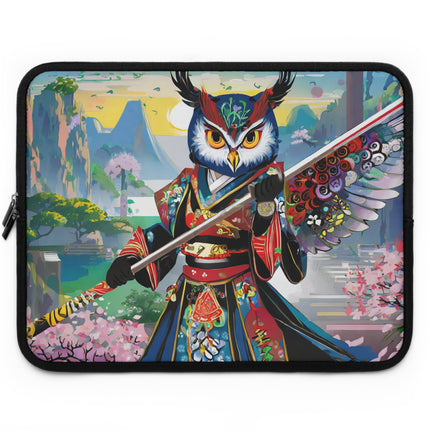 Cyberpunk Samurai Owl Laptop Sleeve