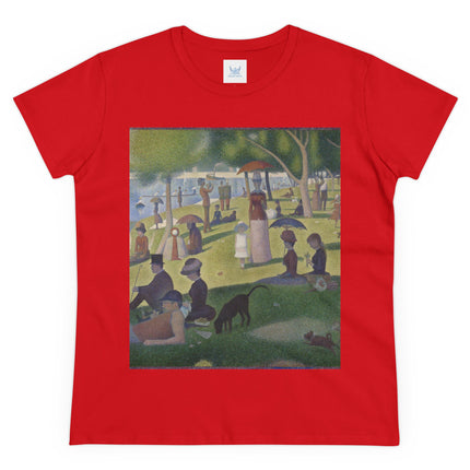 A Sunday on La Grande Jatte by Georges Seurat Women's Midweight Cotton Tee
