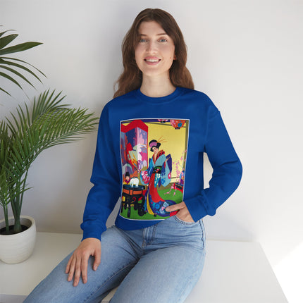 A Timeless Journey by Umberto Brunelleschi Heavy Blend™ Crewneck Sweatshirt