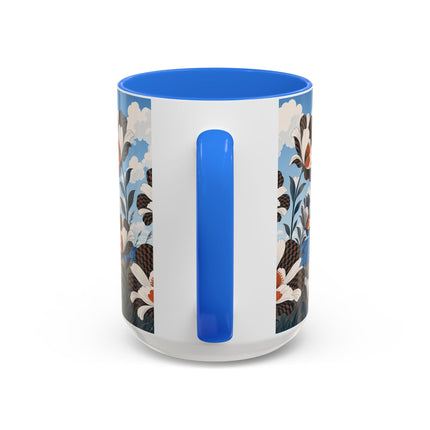 🌊🌼 The Windswept Seaside Promenade Colorful Mug – Art Deco Coastal Elegance