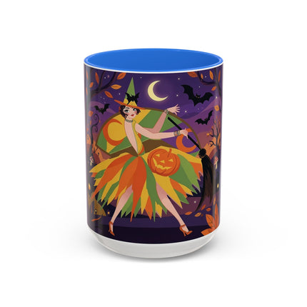 🎃🧙 The Witch Of Jack-O'-Lantern Hollow Colorful Mug – Whimsical Halloween Charm