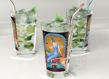 September & Sapphire Zodiac Pint Glass