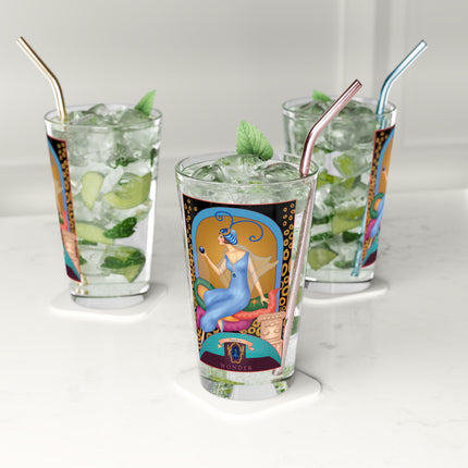 September & Sapphire Zodiac Pint Glass