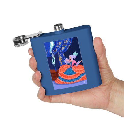 Rococo Stage Siren Flask – Theatrical Grace & Elegant Drama