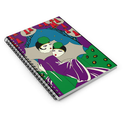 Two Pierrots Spiral Notebook - Ruled Line